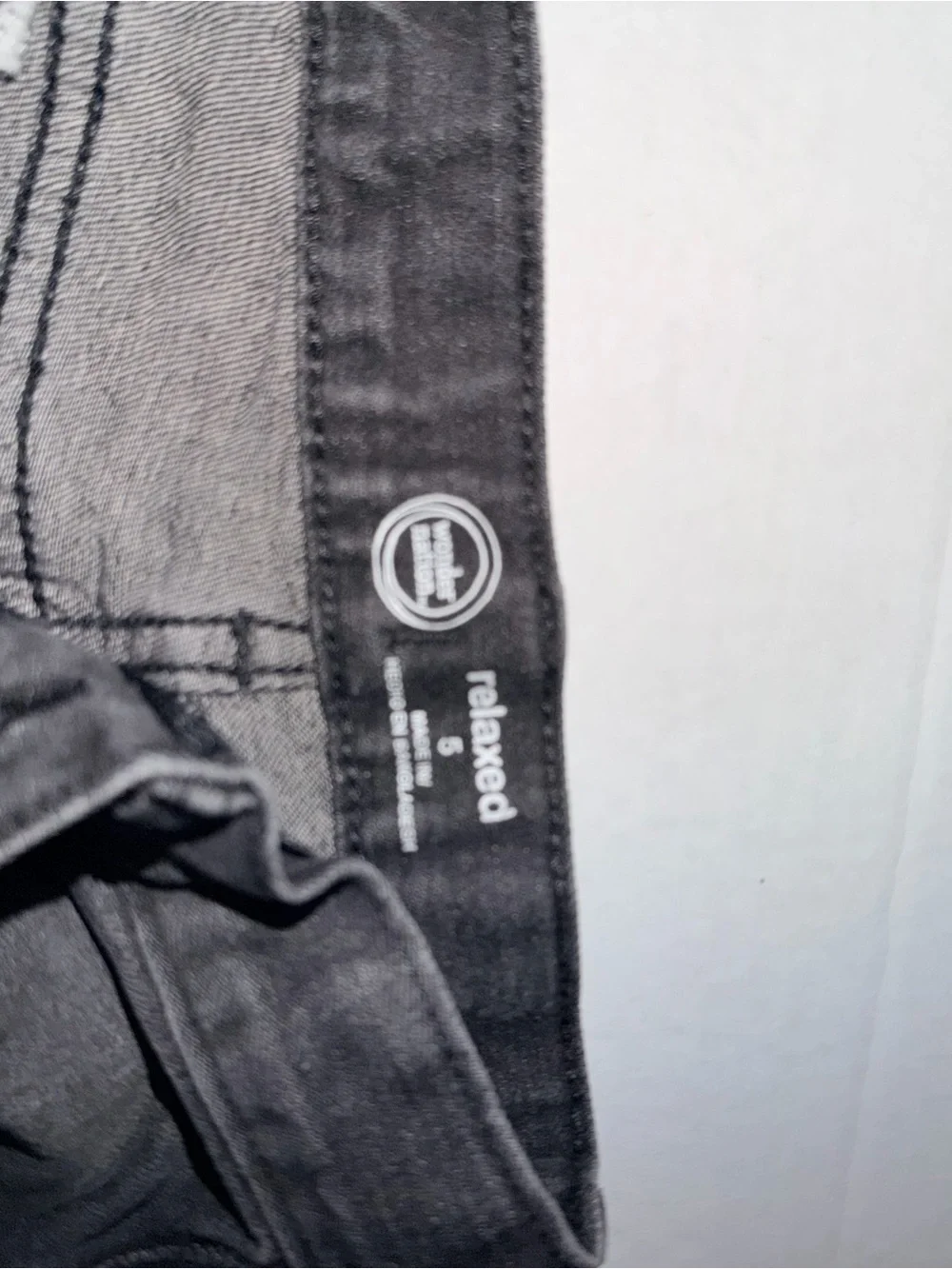 wonder nation Men's Black Washed Relaxed Jeans